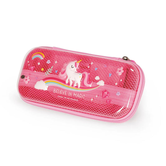 Unicorn Rigid Transparent Pencil Case - Wonder Wow