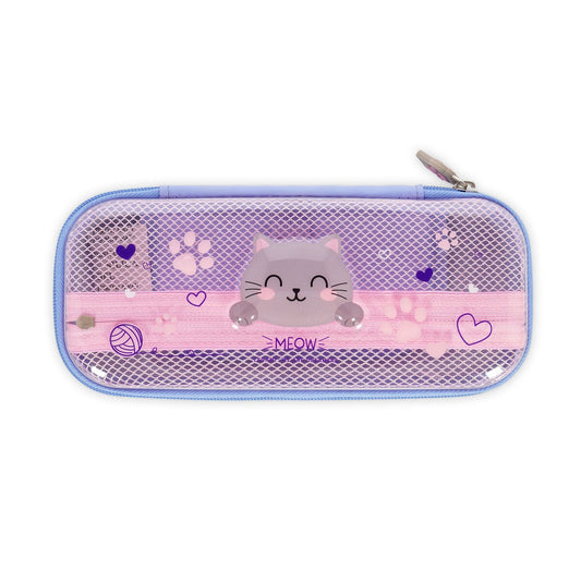 Kitty Rigid Transparent Pencil Case - Wonder Wow