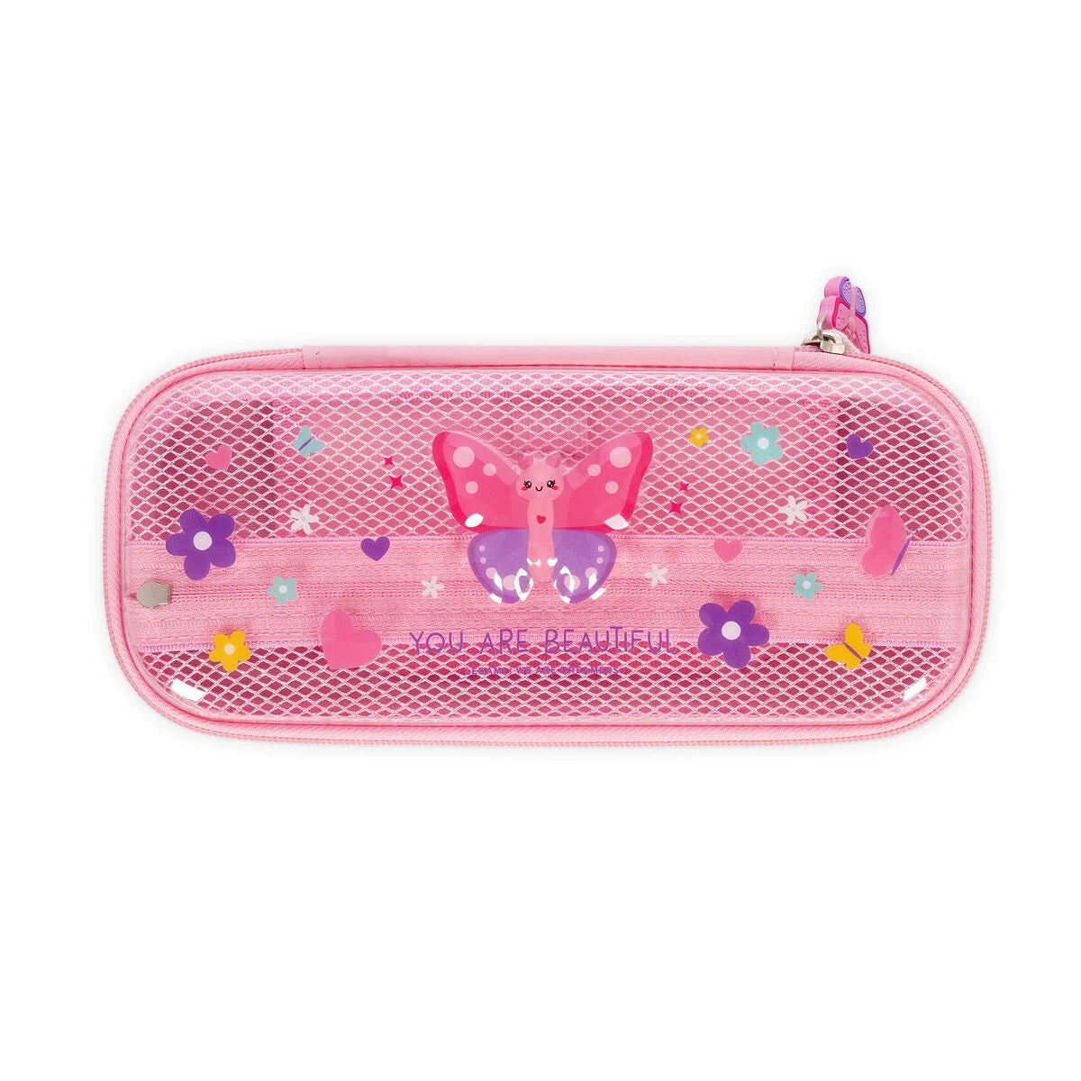 Butterfly Rigid Transparent Pencil Case - Wonder Wow