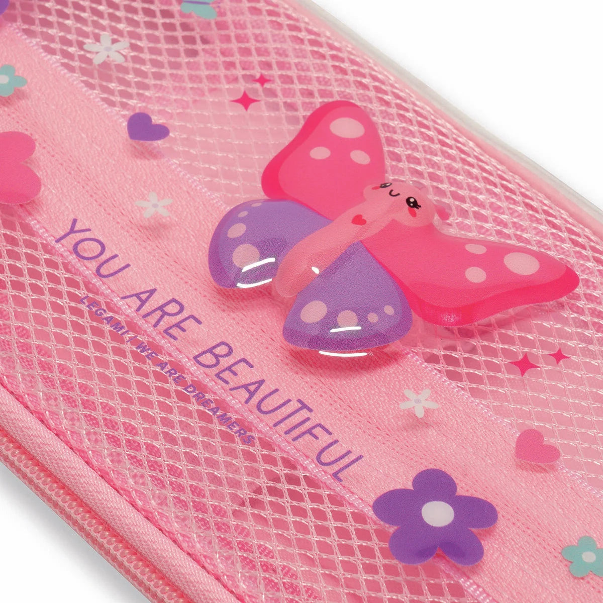 Butterfly Rigid Transparent Pencil Case - Wonder Wow