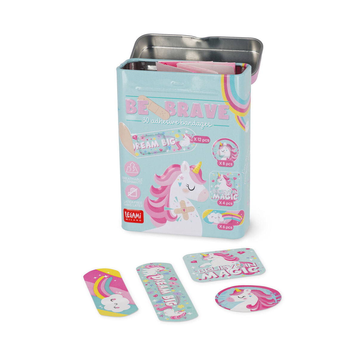 30 Unicorn Printed Plasters - Be Brave