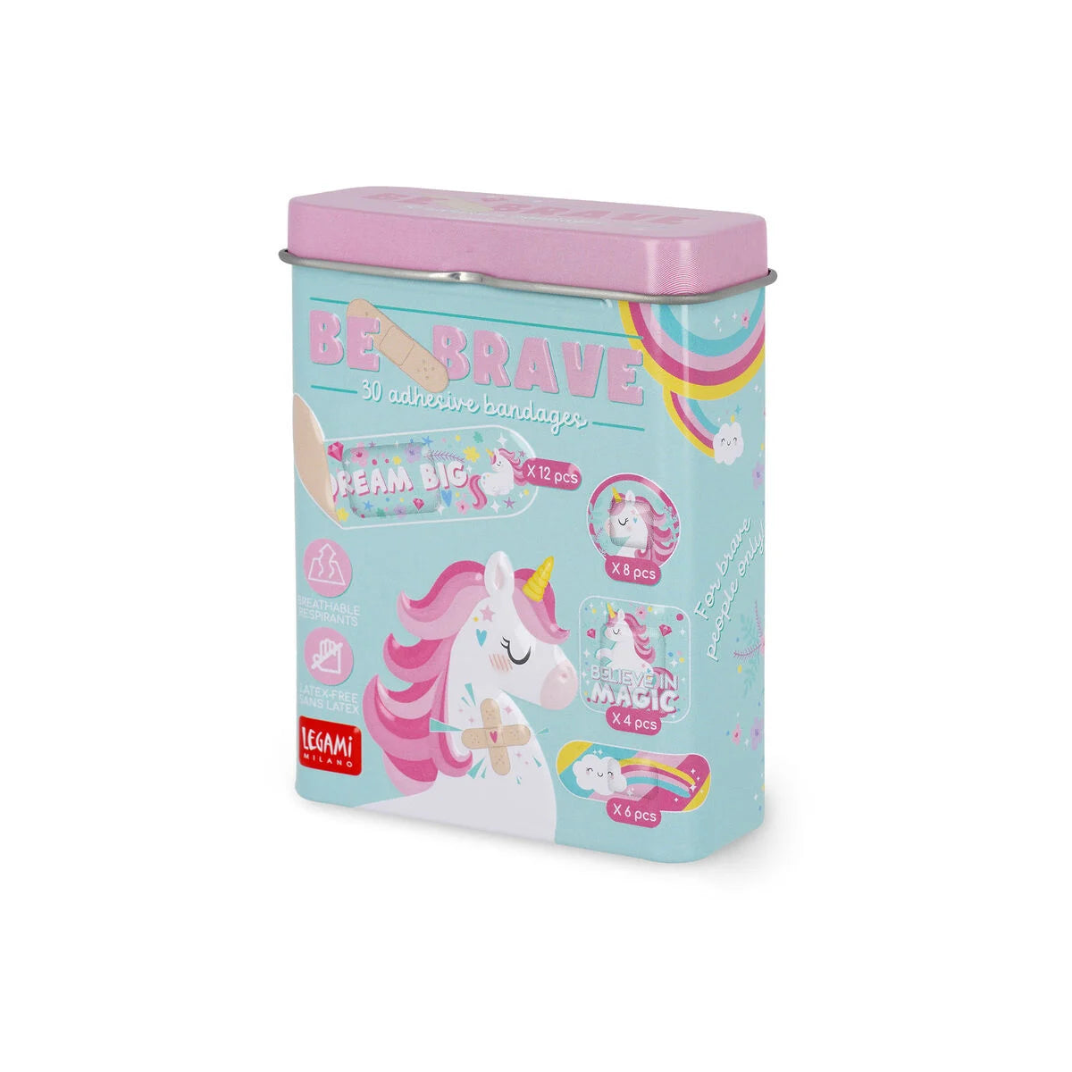 30 Unicorn Printed Plasters - Be Brave
