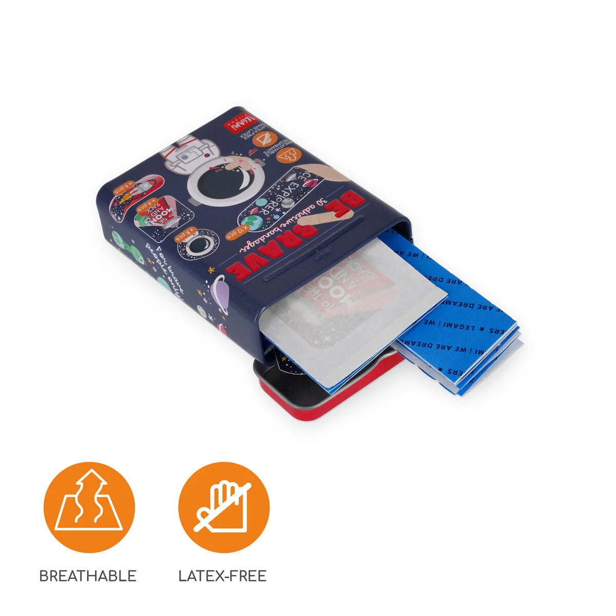 30 Space Printed Plasters - Be Brave