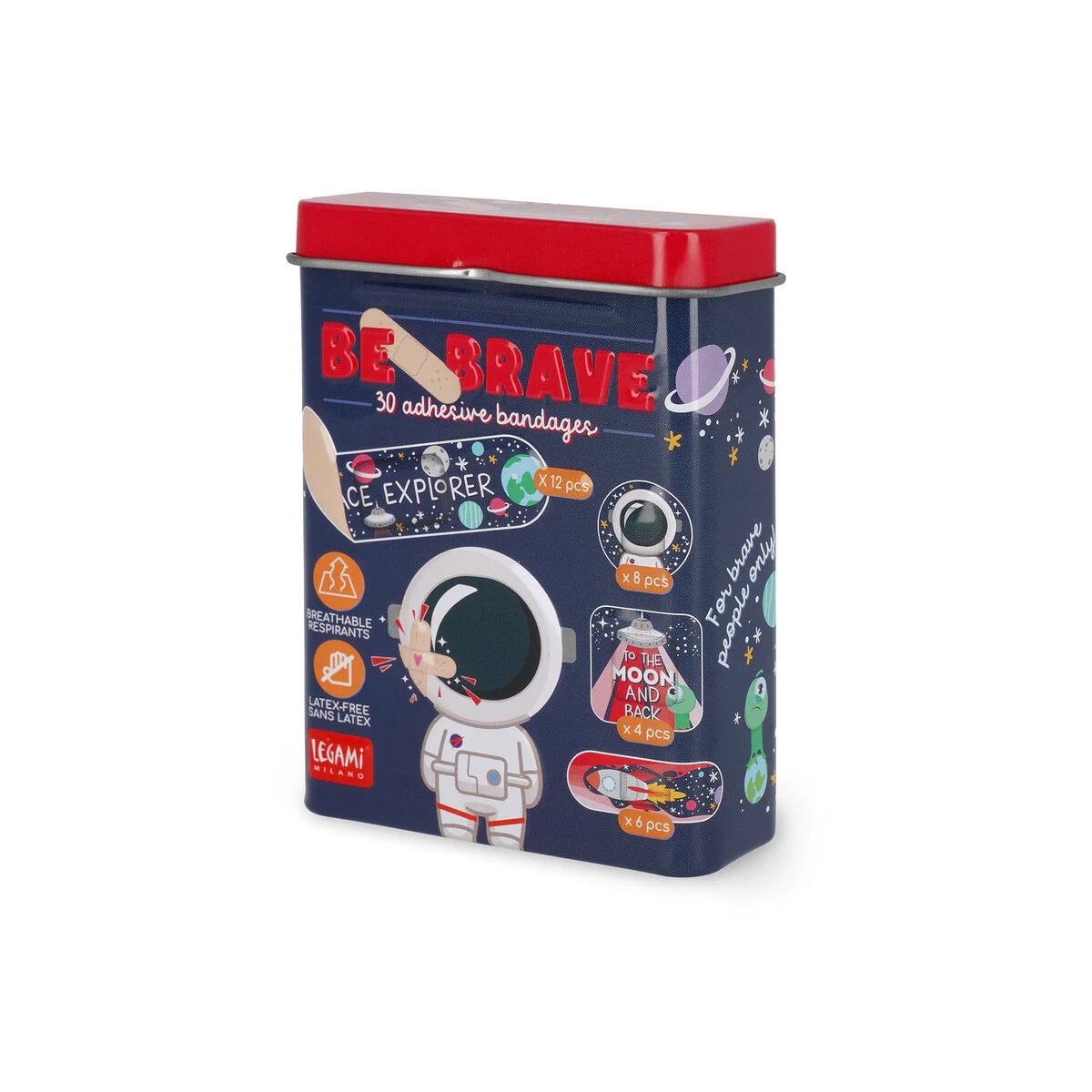 30 Space Printed Plasters - Be Brave