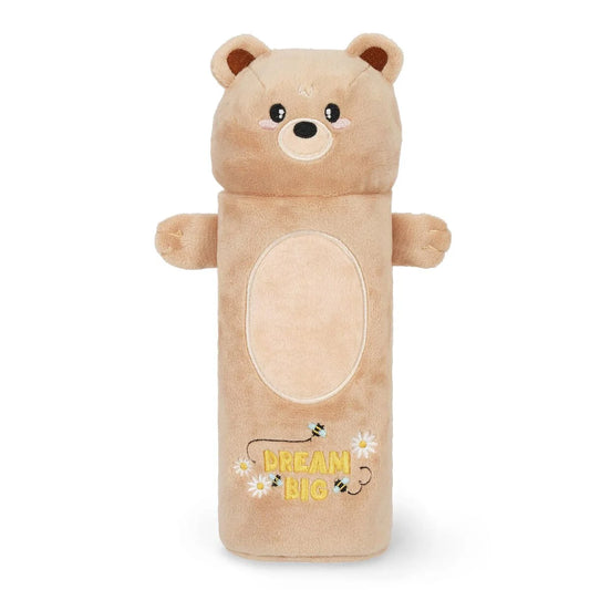 Legami Teddy Bear "Dream Big" Soft Plush Pencil Case - Super Soft!