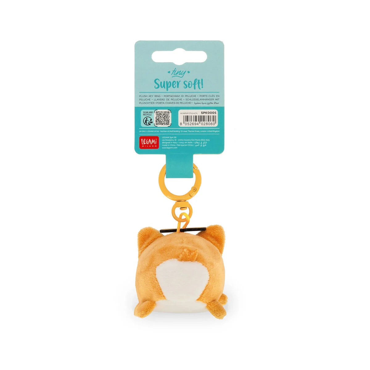 LEGAMI Corgi Plush Key Ring - Tiny Super Soft!