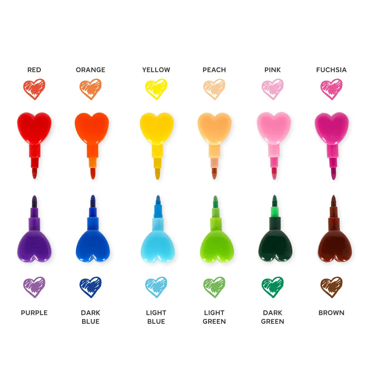 12 Stackable Crayons - Dream in Colour
