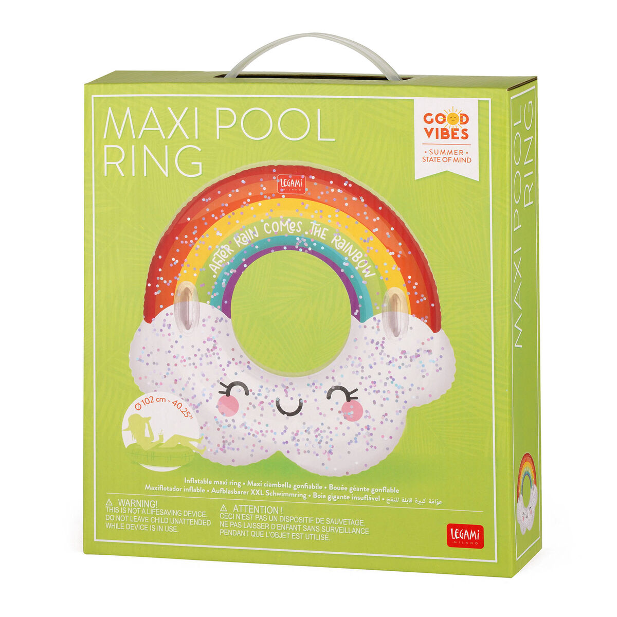 Rainbow Maxi Inflatable Pool Ring - Maxi Pool Ring