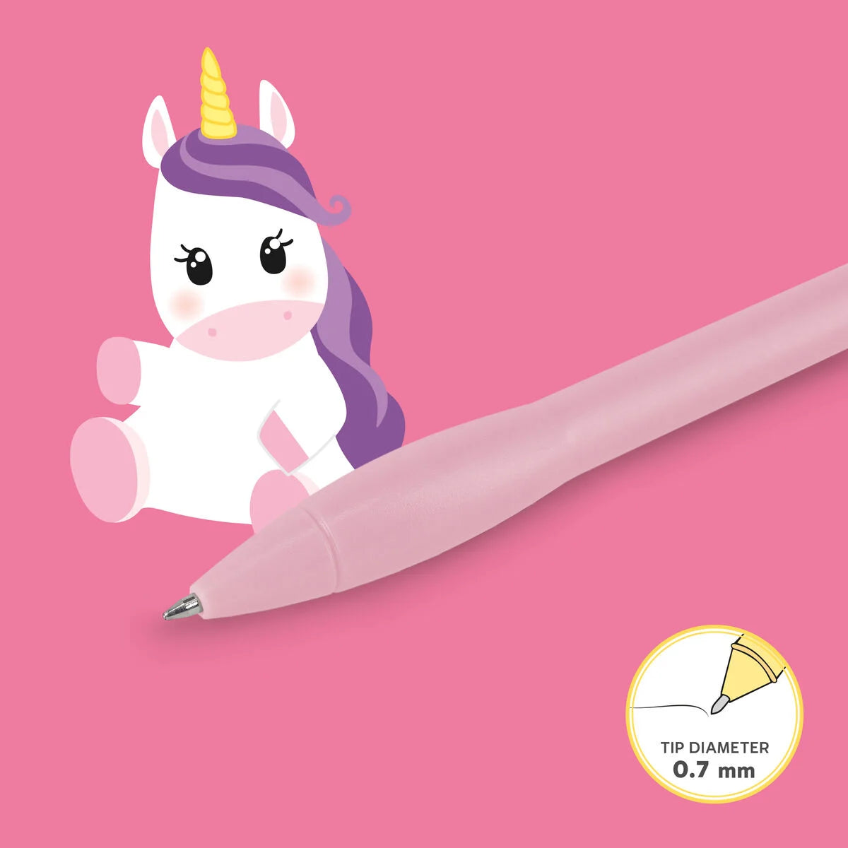 Light-up Ballpoint Pen - Unicorn - Writing is Magic