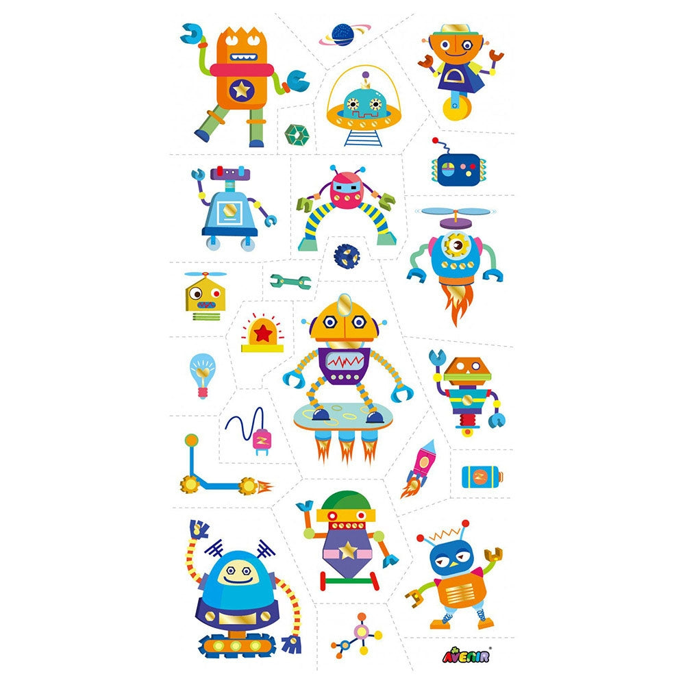 Avenir Tattoo Sticker Gold Robot