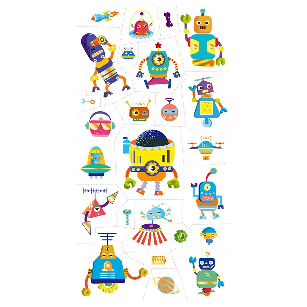 Avenir Tattoo Sticker Gold Robot