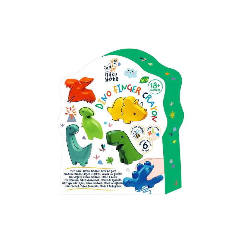 Haku Yoka Dino Finger Crayons