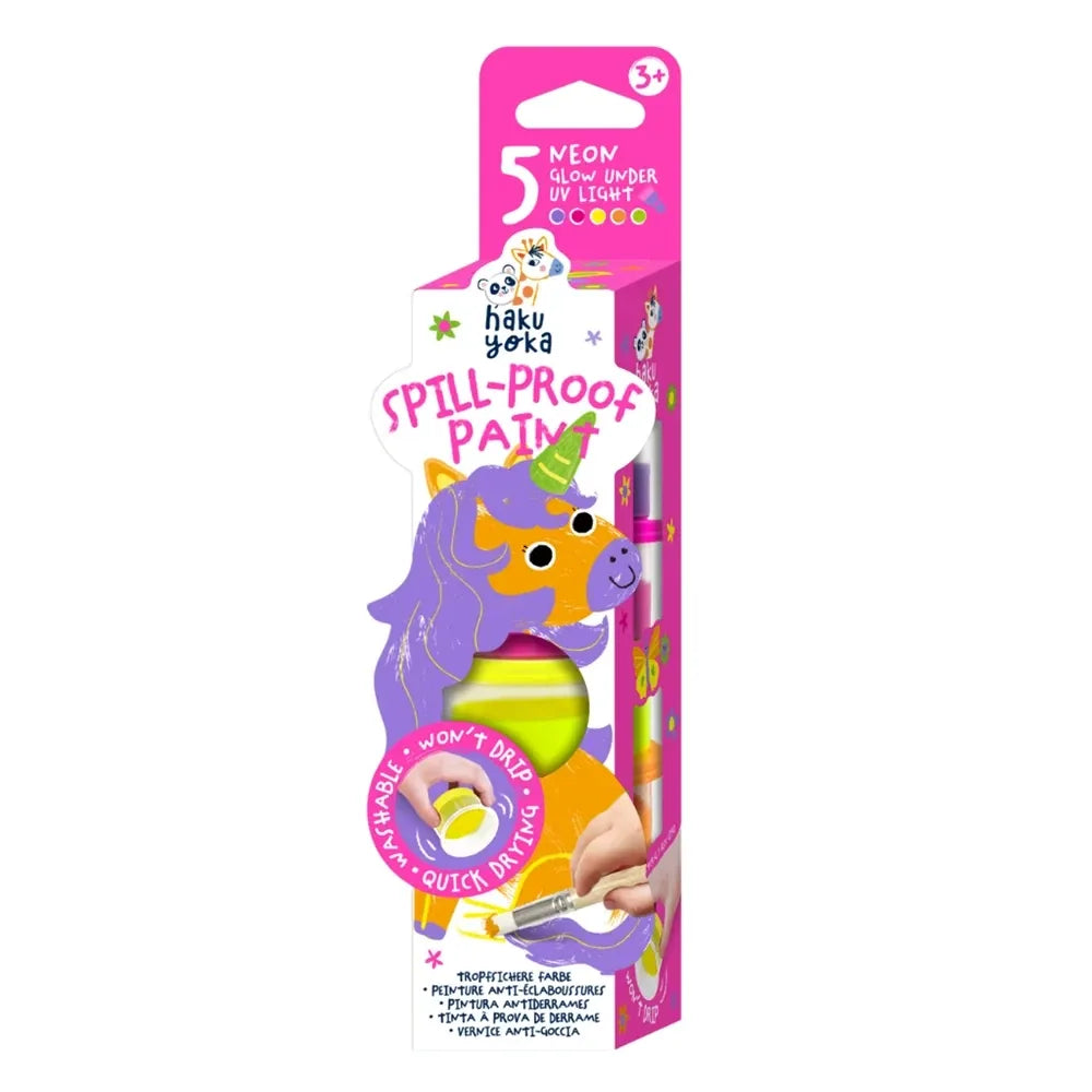 Haku Yoka Spill Proof Paint 5 Neon Colours