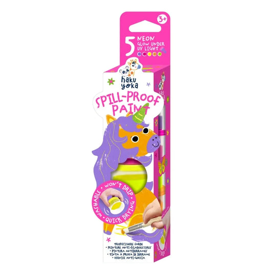 Haku Yoka Spill Proof Paint 5 Neon Colours